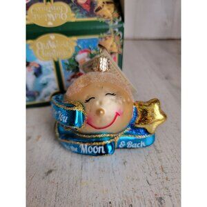 OWC love you to the moon and back glass ornament Xmas